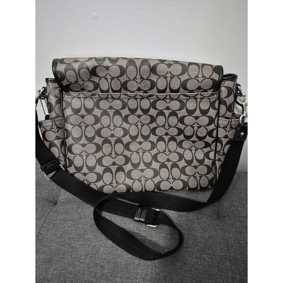Coach Signature Coated Canvas Diaper Bag/Laptop Bag - Picture 2 of 10